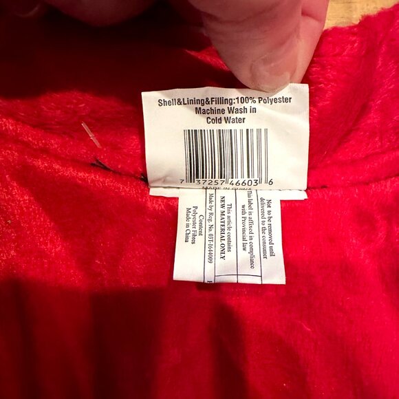 Top Paw Red & Black Fleece-Lined Dog Snowsuit Coat Size Small - Picture 6 of 9